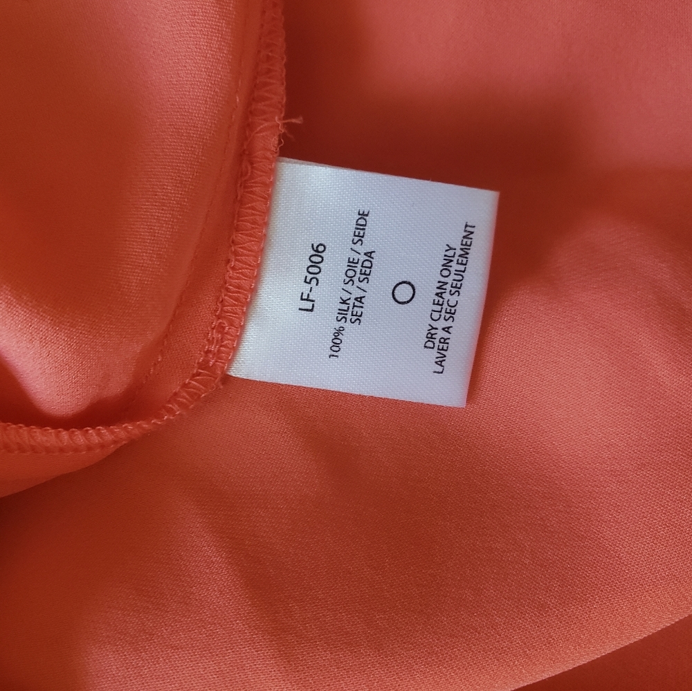 Anthro Silk Pleated blouse in Salmon by la Fee Verte - Picture 4 of 5